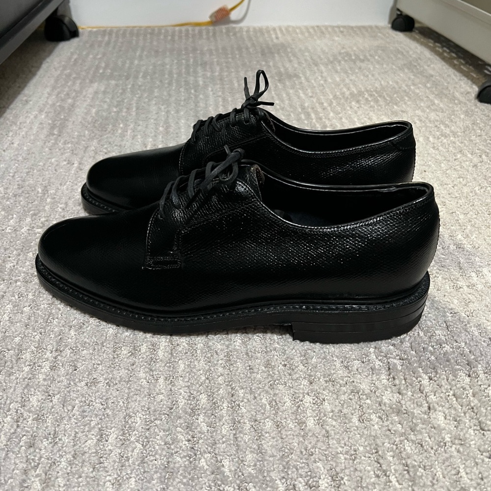Florsheim Vintage Plain Toe Bluchers Black Calfskin Men’s Size 8D - Picture 2 of 9